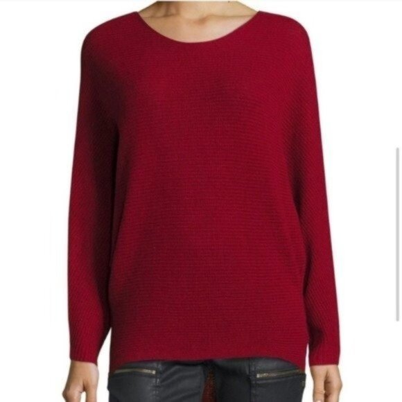 Joie 100% Cashmere Dolman Knit Pullover Sweater Red - Picture 5 of 6